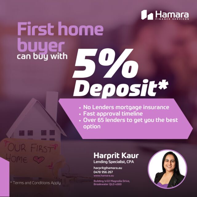 Unlocking the door to your first home just got easier with Hamara Finance Services. Our tailored solutions empower first home buyers to take the leap with just a 5% deposit*. Say goodbye to the burden of Lenders Mortgage Insurance and hello to over 65 lenders competing to offer you the best option. 

Our team is dedicated to structuring and planning your loan around your unique circumstances, ensuring a fast approval timeline. At Hamara Finance Services, we make your dream of homeownership a reality, one step at a time. Your future home awaits, let's make it happen together.

#HamaraFinanceServices #RenegotiateWithConfidence #FinancialFreedom #Empowerment #hamarafinance #localbusiness #YourProsperityOurPriority #FinanceSolutions #DreamHomeGoals #developmentfinance #YourSuccessOurMission #hamaraloans #FinancialGuidance